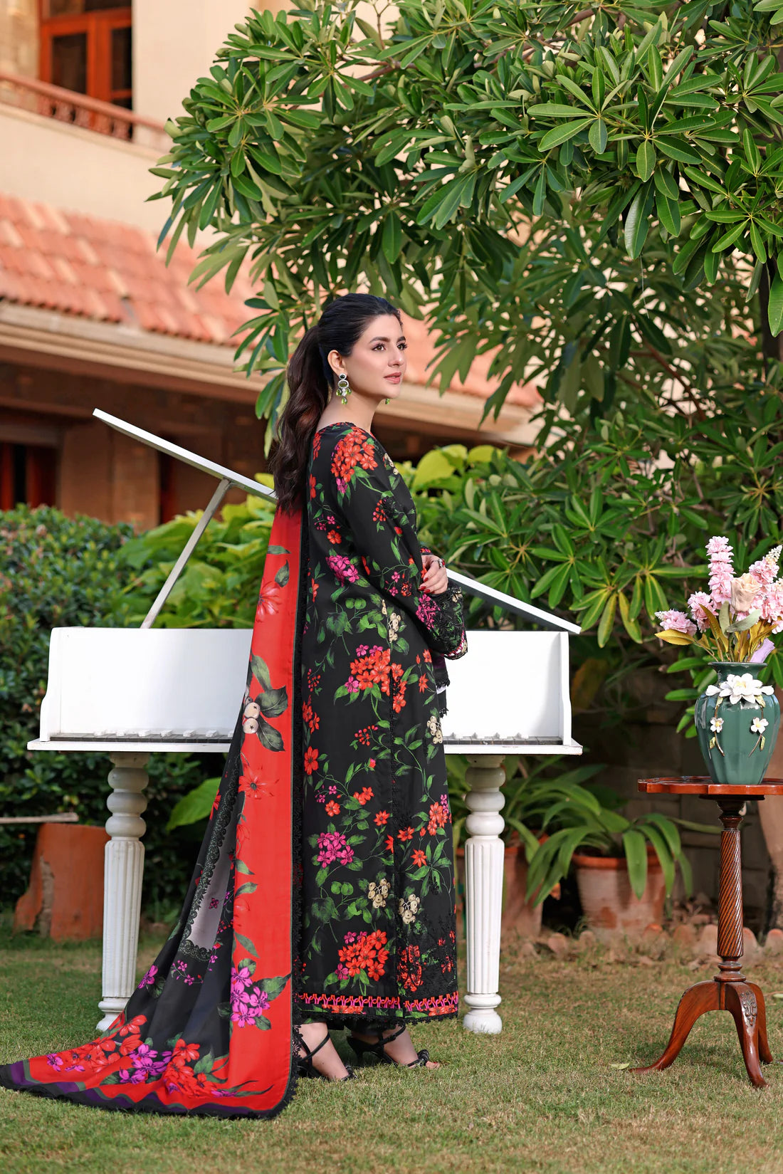 Midnight Floral Winter Luxe 3-Piece Suit