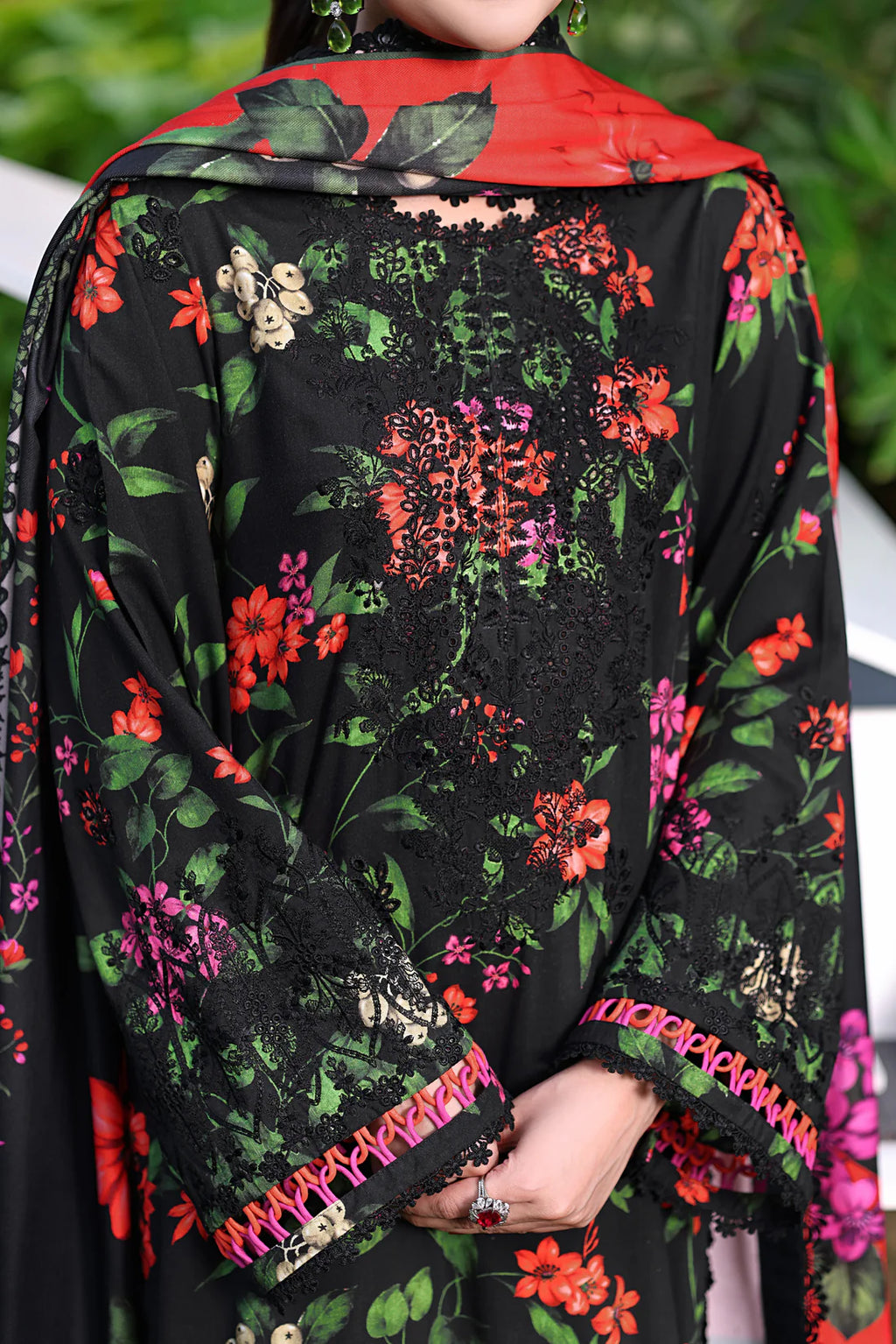 Midnight Floral Winter Luxe 3-Piece Suit