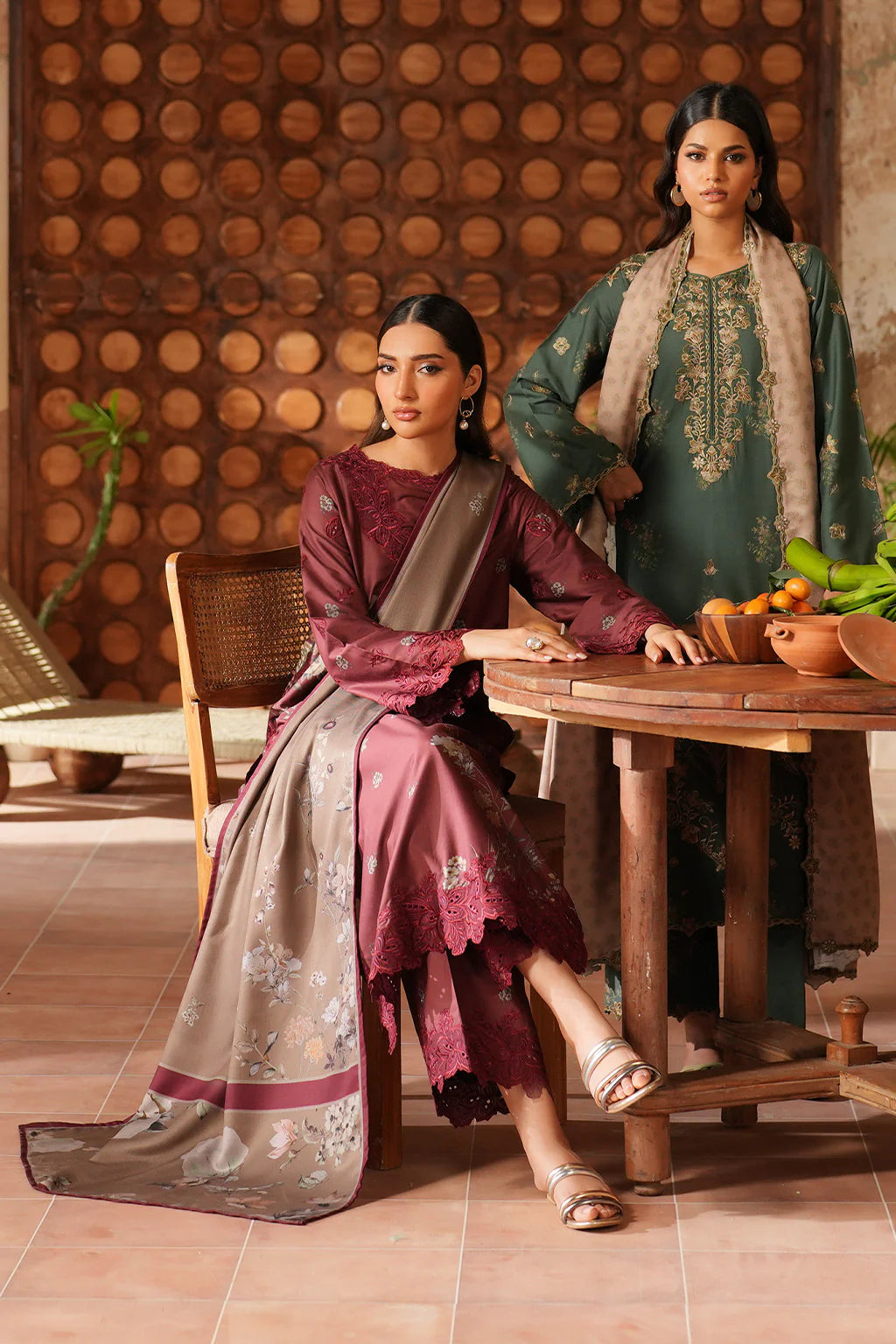 Emerald Winter Khaddar Embroidered 3-Piece Suit