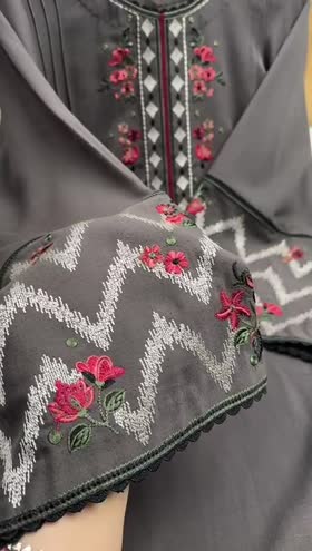 Winter Bloom Embroidered 3-Piece Suit