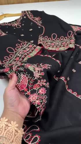 Winter Classic Black & Maroon Embroidered 3-Piece Suit