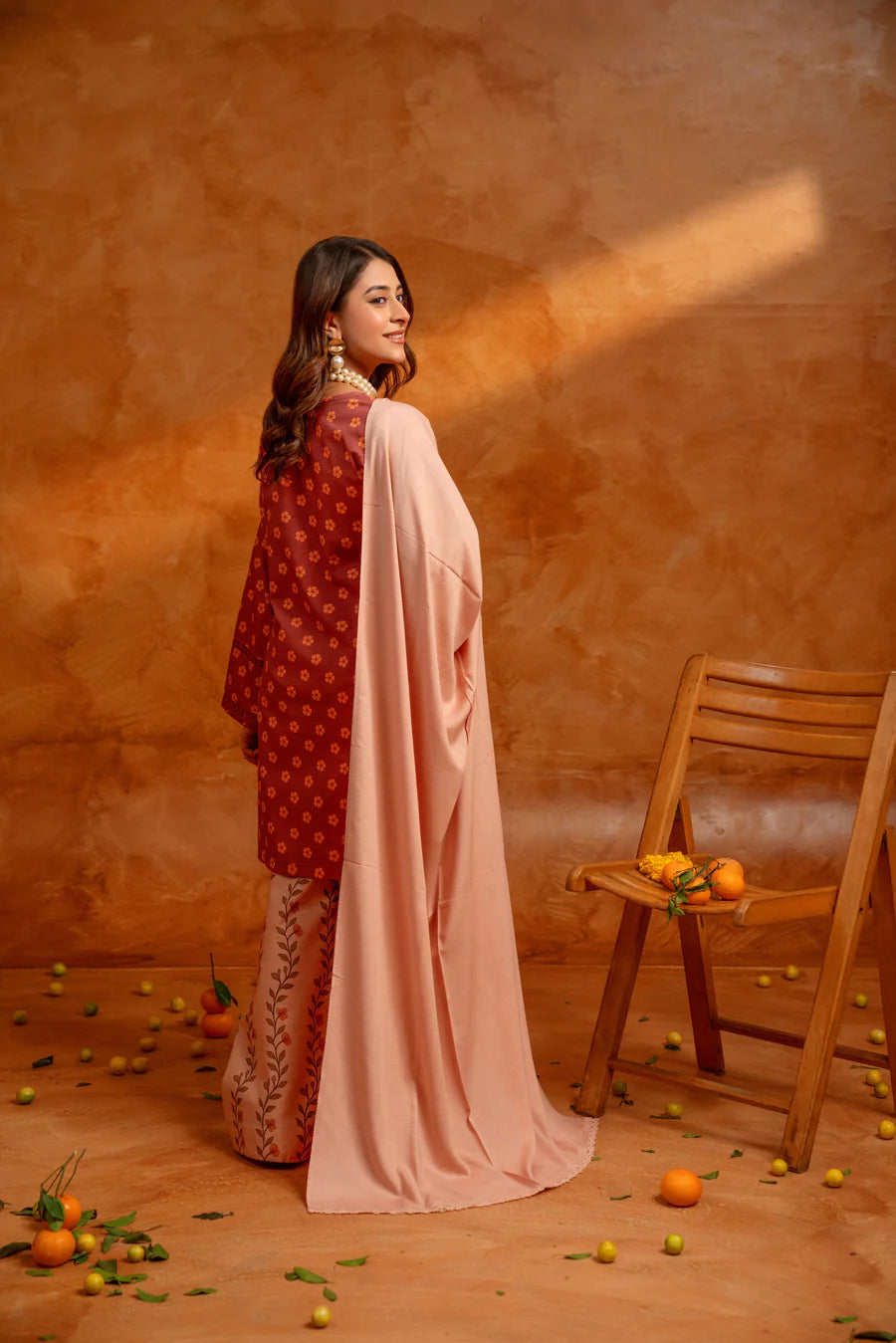 3 Piece - Khaddar Printed Dress