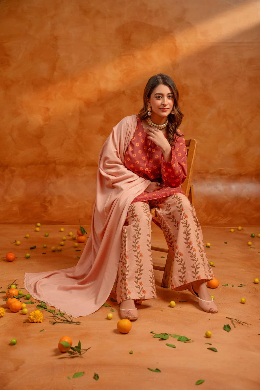 3 Piece - Khaddar Printed Dress