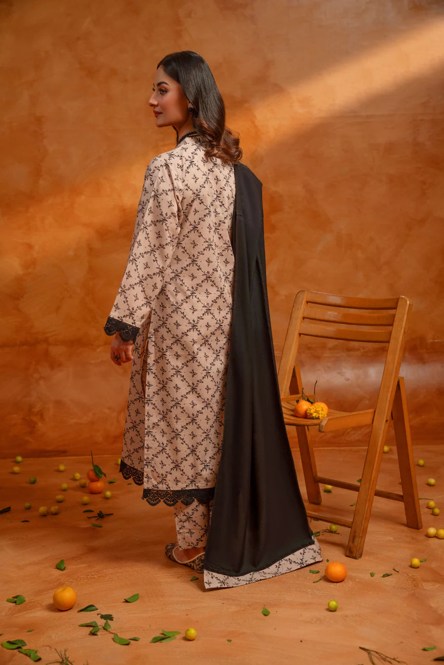 3 Piece - Khaddar Printed Dress
