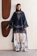 Midnight Blue Embroidered 3-Piece Lawn Suit