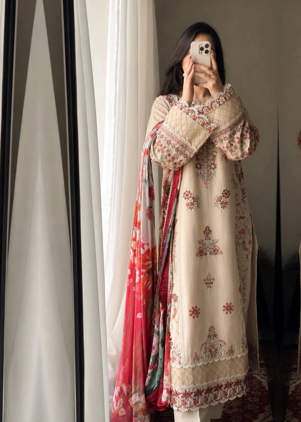 3-Piece Embroidered Lawn Suit