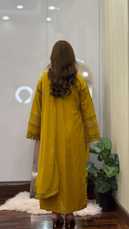 3-Piece Premium Lawn Stitched Suit-261