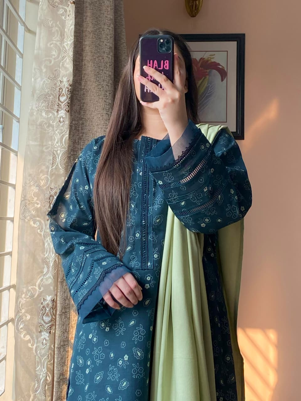 3 Piece - Khaddar Printed Dress