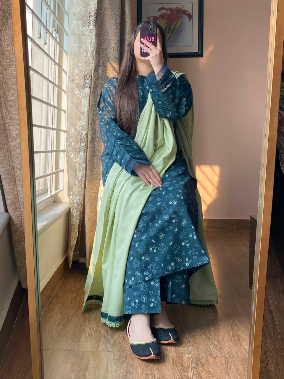 3 Piece - Khaddar Printed Dress