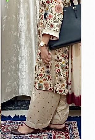 Floral Printed 3-Piece Embroidered Suit