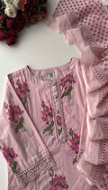 Floral Embroidered Pink 3-Piece Suit