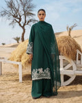 Elegant Emerald Green Embroidered 3-Piece Suit